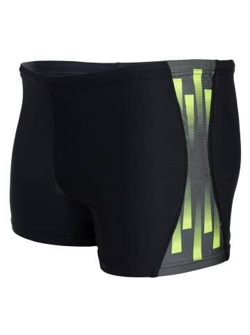 Aquarti Aquarti Herren Badehose Kurz Sportlich Streifen in schwarz/grün
