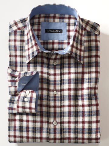 WITT WEIDEN Langarm-Hemd in beige-kariert