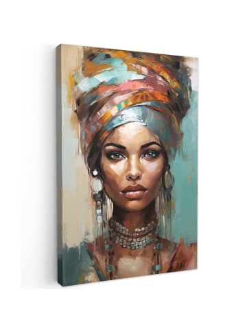 MuchoWow Leinwand bilder Abstraktes Porträt