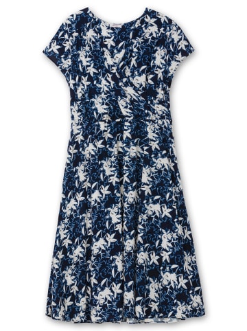 sheego Druckkleid in tiefblau-gemustert