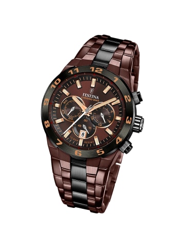 Festina Chronograph-Armbanduhr Festina Chrono Bike braun, schwarz groß (ca. 44,5mm)