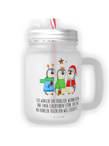 Mr. & Mrs. Panda Trinkglas Mason Jar Winterzeit Heilige drei Kön... in Transparent
