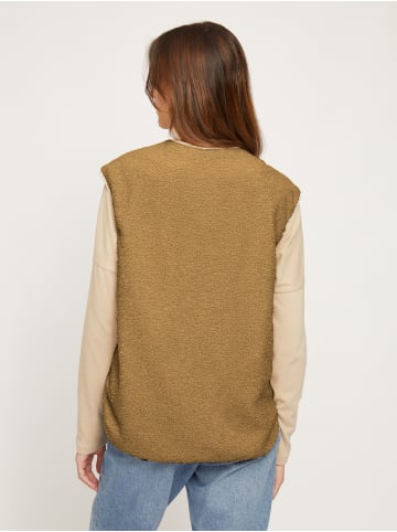 MAZINE Fellimitatweste Agate Vest in sandy olive