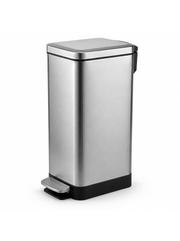 relaxdays Mülleimer in Silber - 15 Liter
