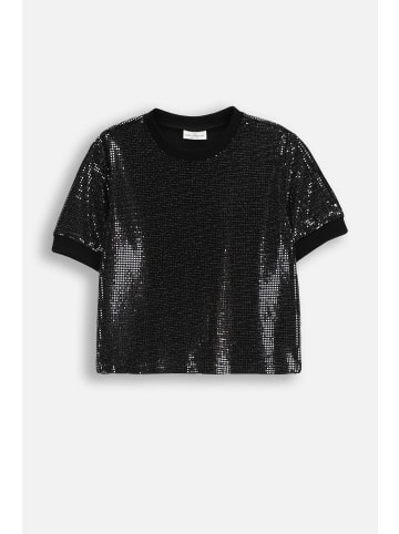 Coccodrillo Kurzarmbluse in schwarz