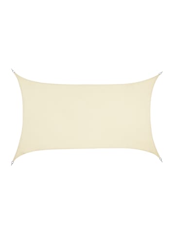 relaxdays Sonnensegel in Beige - 2 x 4 m