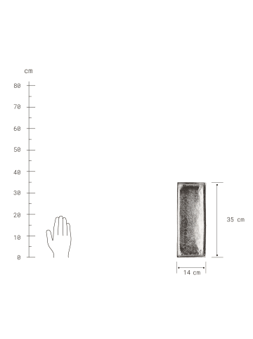 Butlers Deko-Tablett L 35 x B 14cm BANQUET in Silber
