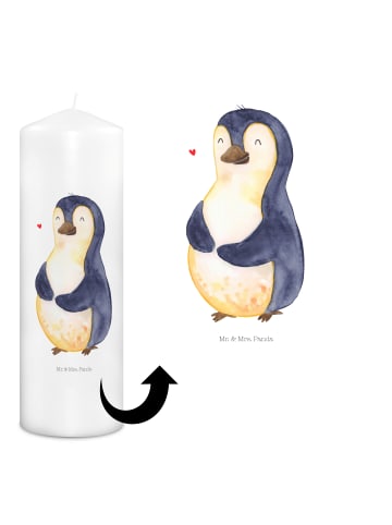Mr. & Mrs. Panda Kerze Mit Spruch Pinguin Diät ohne Spruch in Weiß