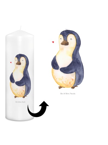 Mr. & Mrs. Panda Kerze Pinguin Diät ohne Spruch in Weiß