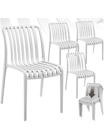 tectake Balkonstuhl, stapelbar, Belastbarkeit 110 kg, 47 x 58 x 80,5 cm