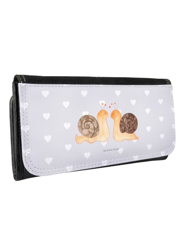Mr. & Mrs. Panda Damen Portemonnaie Schnecken Liebe ohne Spruch in Grau Pastell