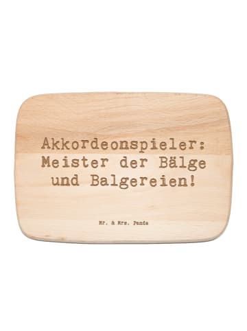 Mr. & Mrs. Panda Schneidebrett Holz Spruch Akkordeonmeister mit ... in Transparent