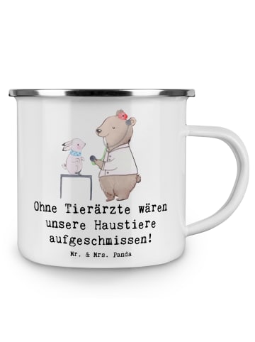 Mr. & Mrs. Panda Tasse Tierarzt Helden mit Spruch in Weiß