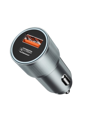 Wisam BWOO BO-CC73 PD Kfz-Ladegerät 1x USB-C - USB-A Anschluss 38W silber
