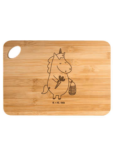 Mr. & Mrs. Panda Holzbrettchen Einhorn Vegan ohne Spruch in Braun