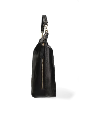 John Richmond Schultertasche in BLACK AND GOLD