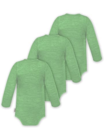 Normani Outdoor Sports 3er Pack Baby Merino Body Langarm Auckland in Grün
