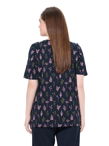 Ulla Popken Pyjama-Shirt in marine