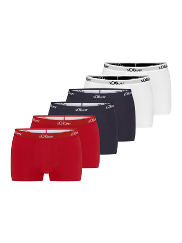 s.Oliver Retro Short / Pant Basic in Rot / Dunkelblau / Weiß