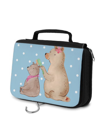 Mr. & Mrs. Panda Schminktasche Bär Kind ohne Spruch in Blau Pastell