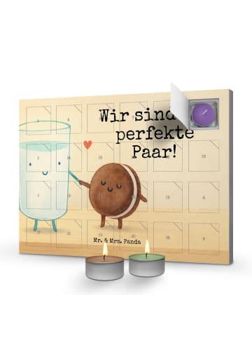 Mr. & Mrs. Panda adventskalender mit duftkerzen Milch Keks Desig... in Weiß