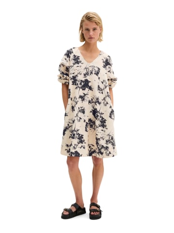 Kurzes Leinenkleid A-Shape in Offwhite