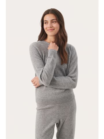 PART TWO Strickpullover EvinaPW Gerade Passform in Grey Melange