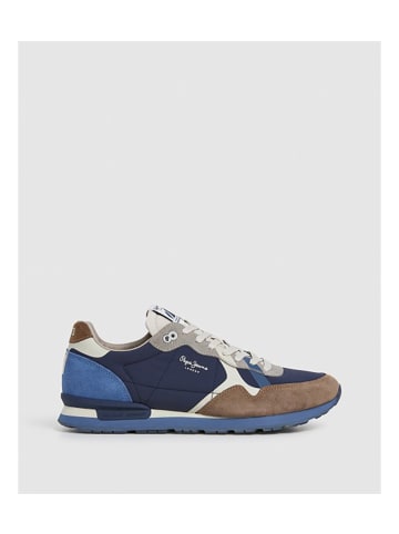 Pepe Jeans Sneaker Brit in 876-Azul oscuro/marrón
