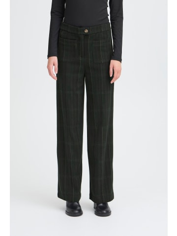 ICHI Hose IHKATE Regular fit in BLACK/GREEN CHECK