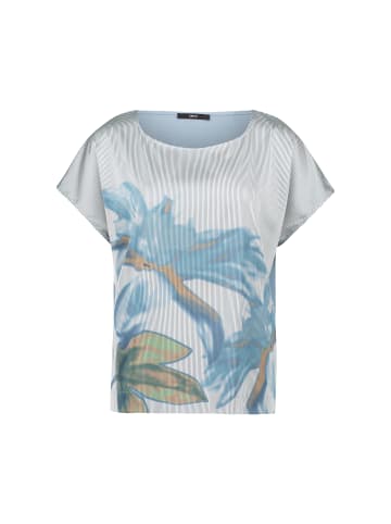 Zero  Shirt gestreift mit Blätterdruck in Patch CreamBlue