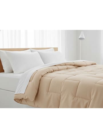 Cheffinger Mikrofaser-Steppdecke in Taupe für 4 Jahreszeiten, atmungsaktiv & in Taupe