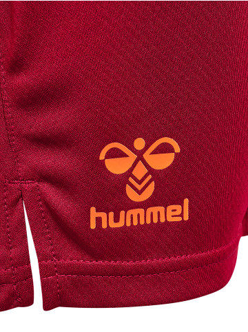 Hummel Hummel Kurze Hose Hmlongrid Multisport Unisex Kinder Atmungsaktiv Leichte Design Feuchtigkeitsabsorbierenden in RHUBARB/NASTURTIUM