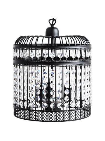 Beliani Pendelleuchten CELON in Schwarz/Transparent - (W) 30 x (H) 75 x (L) 30 cm