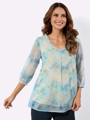 WITT WEIDEN Tunika in eisblau-vanille-bedruckt