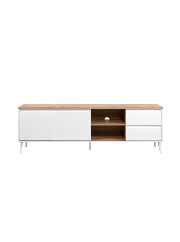 CALICOSY TV-Möbel ZAMOS in Weiß - (W) 186  x (H) 59  x (L) 36  cm