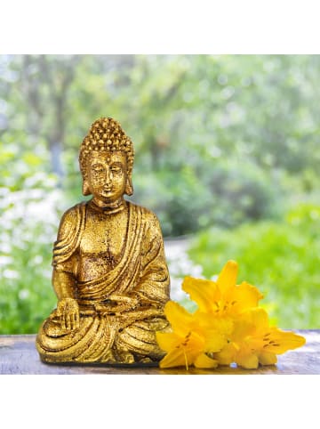 relaxdays Buddha-Figur in Gold