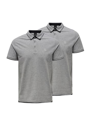 ONLY & SONS Poloshirt Onsefletcher in Light grey melange