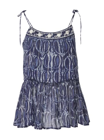 KOROSHI Ã„rmellose halbtransparente damenbluse in blau