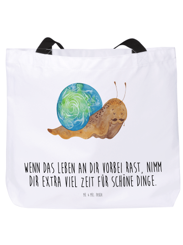Mr. & Mrs. Panda Strandtasche Schnecke Sir mit Spruch in Weiß