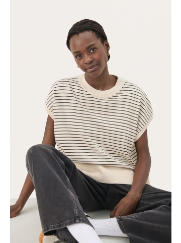 PART TWO Strickweste NatayaPW Baggy fit in Whitecap Gray Stripe