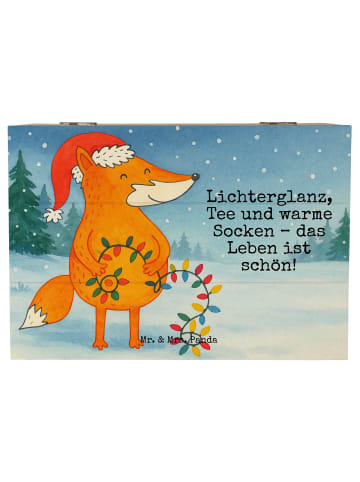 Mr. & Mrs. Panda Aufbewahrungsbox Fuchs Weihnachten Design mit S... in Weiß