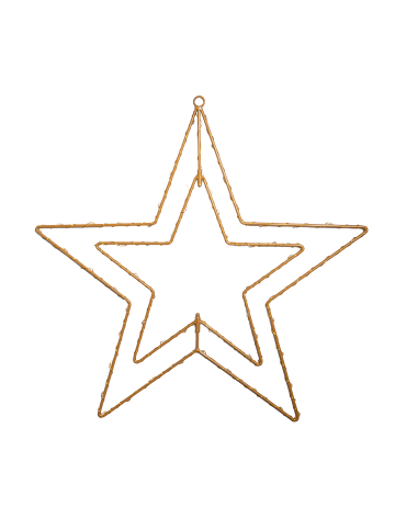 näve LED-Outdoor-Weihnachtsleuchte "Stern" in gold - (L)40cm x (B)40cm x (H)40cm