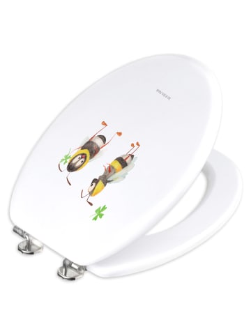 Mr. & Mrs. Panda Klodeckel Hummeln Kleeblatt ohne Spruch in Weiß