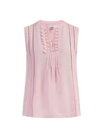 Usha Damen Blusentop Mit Spitze in Hellrosa