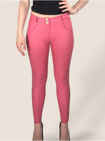 FREDDY WR.UP Push-Up Vegan Leder 7/8 Regular Waist in Dunkel Rosa