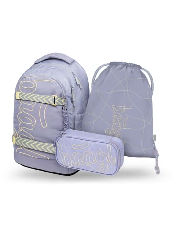 BAAGL 3-tlg. Set: Schulrucksack Skate Max in Violett Mishmash