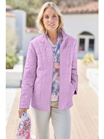 GOLDNER Kurzgröße:  Steppjacke Jacke mit floraler Steppung in pastelllila