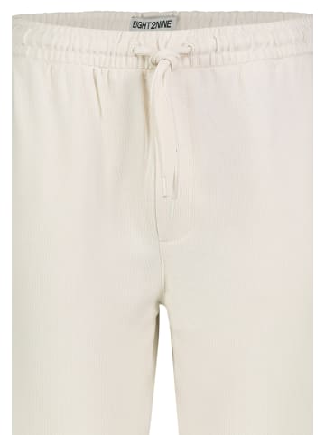 Eight2Nine Casual Freizeithose elastischer Bund Kordelzug in Weiß-3