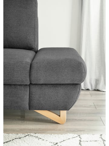 Furn.Design Ecksofa grau Struktur-Stoff, Wohnzimmer Sofa