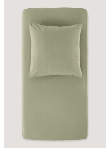 Hessnatur Perkal Spannbettlaken in pastelloliv